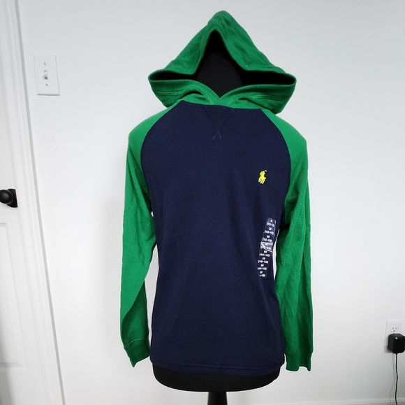 Polo by Ralph Lauren long sleeve hoodie, boys size M 10-12n, new with tags - Picture 1 of 2